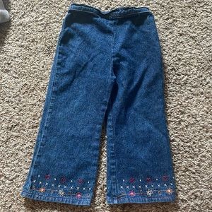 Girls embroidered flare jeans